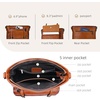 image:imageIswee Soft Leather Crossbody Bags for Women Shoulder Handbags Multi PocketsLight Brown