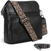 image:imageIswee Leather Crossbody Bag Women Purse and Handbag with Built in WalletBlack