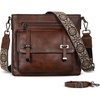 image:imageIswee Soft Leather Crossbody Bags for Women Shoulder Handbags Multi PocketsCoffee