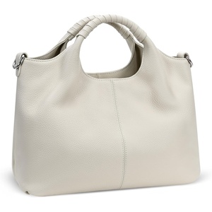 image:imageIswee Genuine Leather Top Handle Bag for Women Purses and Handbags LargeBeige