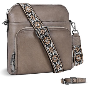 image:imageIswee Leather Crossbody Bag Women Purse and Handbag with Built in WalletLight Grey