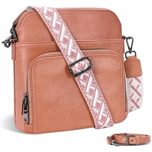 image:imageIswee Leather Crossbody Bag Women Purse and Handbag with Built in WalletPink