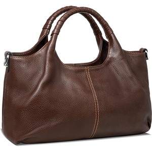 image:imageIswee Leather Satchel Women Purse and Handbag Crossbody Shoulder Bag HoboCoffee