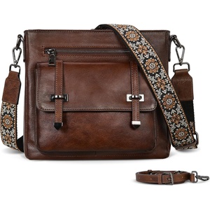 image:imageIswee Soft Leather Crossbody Bags for Women Shoulder Handbags Multi PocketsCoffee