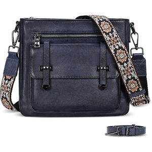 image:imageIswee Soft Leather Crossbody Bags for Women Shoulder Handbags Multi PocketsNavy Blue