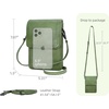 image:imageIswee Rfid Blocking Small Crossbody Bag for Women Travel Classic StyleGrass Green