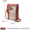 image:imageIswee Rfid Blocking Small Crossbody Bag for Women Travel Classic StyleLight Brown