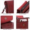 image:imageIswee Rfid Blocking Small Crossbody Bag for Women Travel Classic StyleWine
