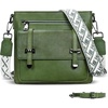 image:imageIswee Soft Leather Crossbody Bags for Women Shoulder Handbags Multi PocketsGrass Green
