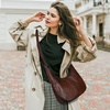 image:imageIswee Crossbody Bags for Women Leather Purse Shoulder Purse Hobo HandbagWine