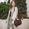 image:imageIswee Crossbody Bags for Women Leather Purse Shoulder Purse Hobo HandbagWine