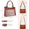 image:imageIswee Leather Crossbody Purse for Women Shoulder Satchel Bag for EverydayBrown