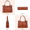 image:imageIswee Leather Crossbody Purse for Women Shoulder Satchel Bag for EverydayBrown