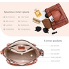 image:imageIswee Leather Crossbody Purse for Women Shoulder Satchel Bag for EverydayBrown