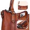 image:imageIswee Leather Crossbody Purse for Women Shoulder Satchel Bag for EverydayBrown
