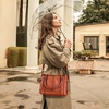 image:imageIswee Leather Crossbody Purse for Women Shoulder Satchel Bag for EverydayBrown