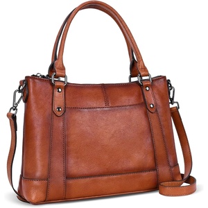 image:imageIswee Leather Crossbody Purse for Women Shoulder Satchel Bag for EverydayBrown
