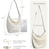 image:imageIswee Soft Leather Hobo Shoulder Crossbody Handbag Purse for Women ToteBeige