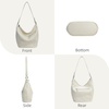 image:imageIswee Soft Leather Hobo Shoulder Crossbody Handbag Purse for Women ToteBeige