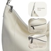 image:imageIswee Soft Leather Hobo Shoulder Crossbody Handbag Purse for Women ToteBeige