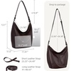 image:imageIswee Soft Leather Hobo Shoulder Crossbody Handbag Purse for Women ToteCoffee