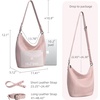 image:imageIswee Soft Leather Hobo Shoulder Crossbody Handbag Purse for Women TotePink