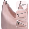 image:imageIswee Soft Leather Hobo Shoulder Crossbody Handbag Purse for Women TotePink