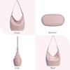 image:imageIswee Soft Leather Hobo Shoulder Crossbody Handbag Purse for Women TotePink