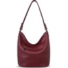 image:imageIswee Soft Leather Hobo Shoulder Crossbody Handbag Purse for Women ToteWine