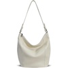 image:imageIswee Soft Leather Hobo Shoulder Crossbody Handbag Purse for Women ToteBeige