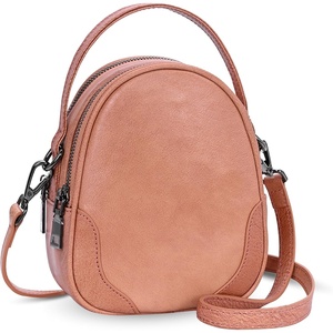 image:imageIswee Small Crossbody Bag for Women Small Leather Shoulder Purse Phone BagCinnamon Pink