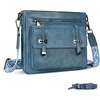image:imageIswee Soft Leather Crossbody Bags for Women Shoulder Handbags Multi PocketsLight Blue