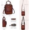 image:imageIswee Crossbody Bag Leather Purse Shoulder Bag with Built in WalletBrown