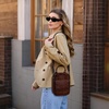 image:imageIswee Crossbody Bag Leather Purse Shoulder Bag with Built in WalletBrown
