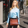 image:imageIswee Genuine Leather Crossbody Bag for Women Shoulder Handbag for EverydayBlack