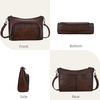 image:imageIswee Womens Crossbody Bag Shoulder Bag Leather Purse with Built in WalletCoffee