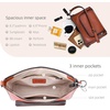 image:imageIswee Womens Crossbody Bag Shoulder Bag Leather Purse with Built in WalletWine