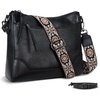 image:imageIswee Genuine Leather Crossbody Bag for Women Shoulder Handbag for EverydayBlack
