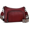 image:imageIswee Womens Crossbody Bag Shoulder Bag Leather Purse with Built in WalletWine