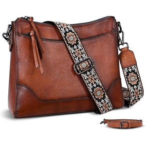 image:imageIswee Genuine Leather Crossbody Bag for Women Shoulder Handbag for EverydayBrown