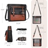 image:imageIswee Soft Leather Crossbody Bags for Women Shoulder Handbags Multi PocketsBlackbrown