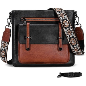 image:imageIswee Soft Leather Crossbody Bags for Women Shoulder Handbags Multi PocketsBlackbrown
