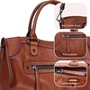 image:imageIswee Leather Crossbody Purse Tote Bag Satchel Bag Ladies Shoulder HandbagBrown