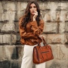 image:imageIswee Leather Crossbody Purse Tote Bag Satchel Bag Ladies Shoulder HandbagWine