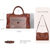 image:imageIswee Leather Crossbody Purse Tote Bag Satchel Bag Ladies Shoulder HandbagWine