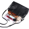 image:imageIswee Satchel Bags Leather Purses for Women Handbag Shoulder Bag Hobo ToteBlack