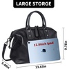 image:imageIswee Satchel Bags Leather Purses for Women Handbag Shoulder Bag Hobo ToteBlack
