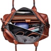 image:imageIswee Satchel Bags Leather Purses for Women Handbag Shoulder Bag Hobo ToteBrown