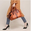 image:imageIswee Satchel Bags Leather Purses for Women Handbag Shoulder Bag Hobo ToteBrown
