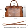 image:imageIswee Satchel Bags Leather Purses for Women Handbag Shoulder Bag Hobo ToteLight Brown